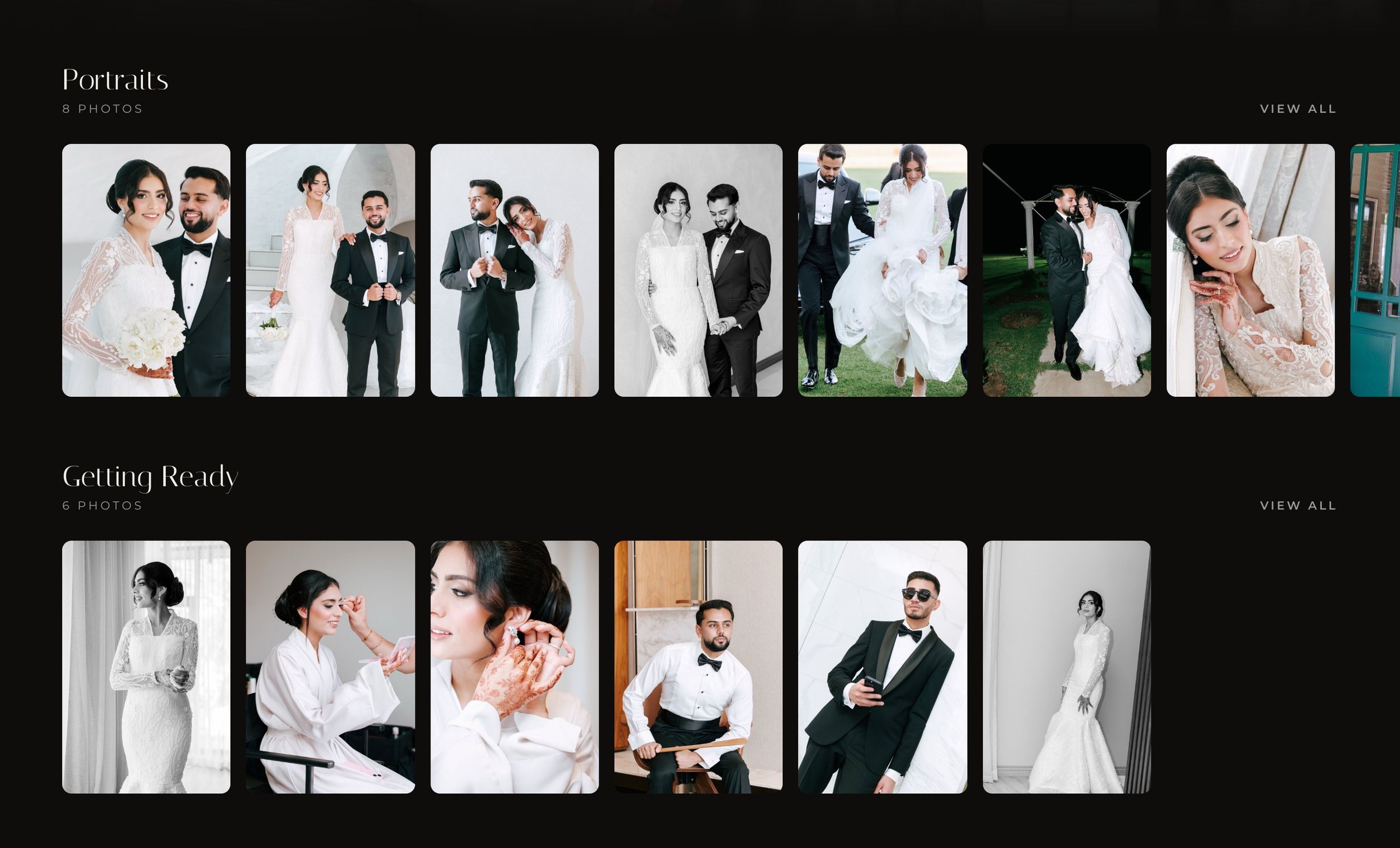 Mohammed & Naazneen's wedding photo sets in Dellro's Sierra layout