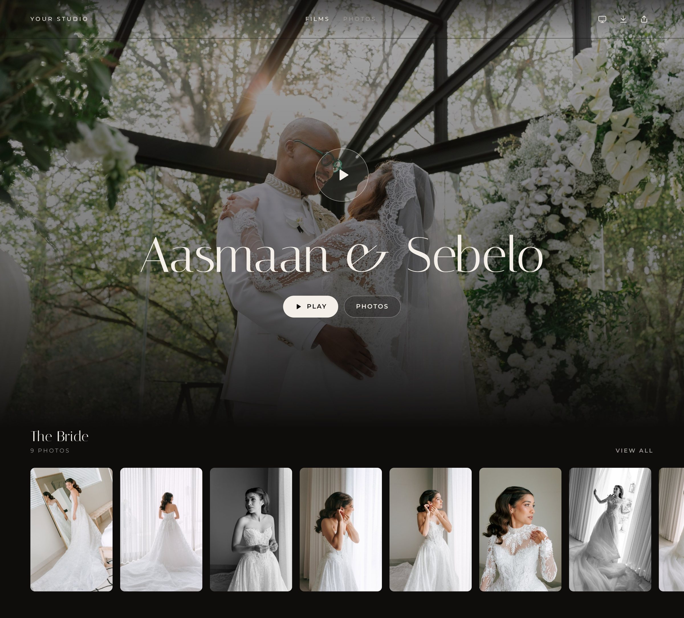 Aasmaan & Sebelo's wedding gallery in Dellro's Solace layout