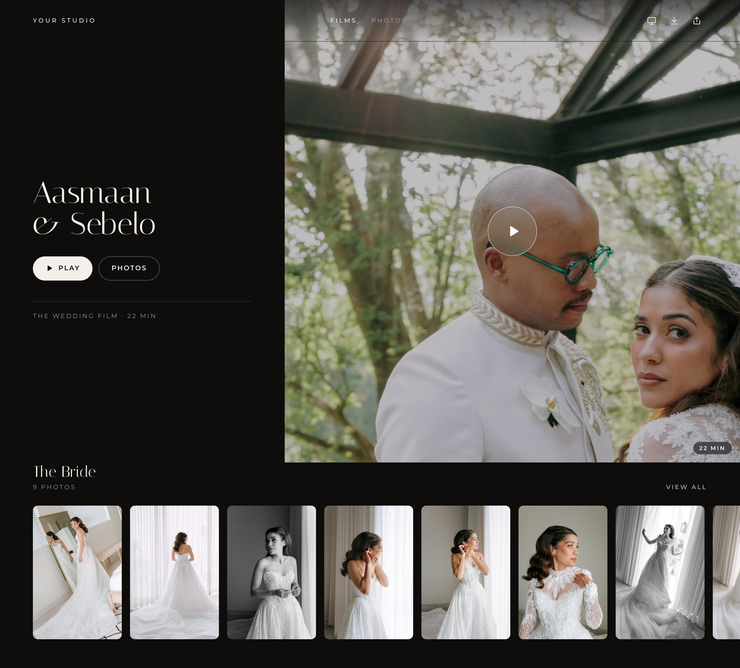 Aasmaan & Sebelo's wedding gallery in Dellro's Haven layout